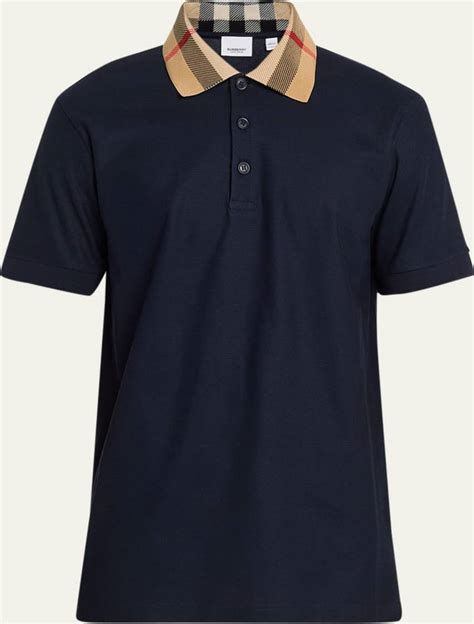 Cotton Polo Shirt in Smoked navy 